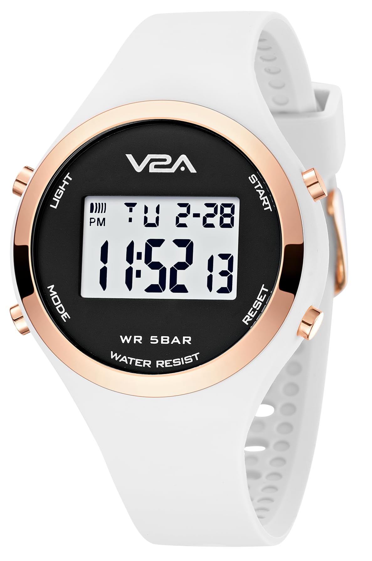 V2A Analog Digital Waterproof Fashion Sports Watch with Backlight Alarm Stopwatch for Women and Girls